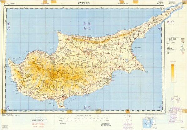 88-Cyprus Map By War Office