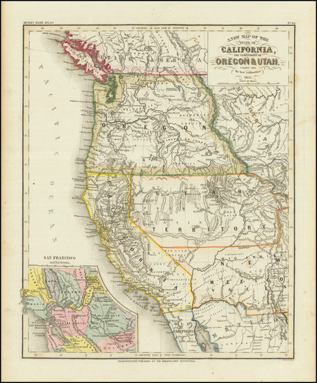4-Southwest, Rocky Mountains and California Map By Joseph Meyer