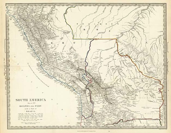 99-South America, Paraguay & Bolivia and Peru & Ecuador Map By SDUK