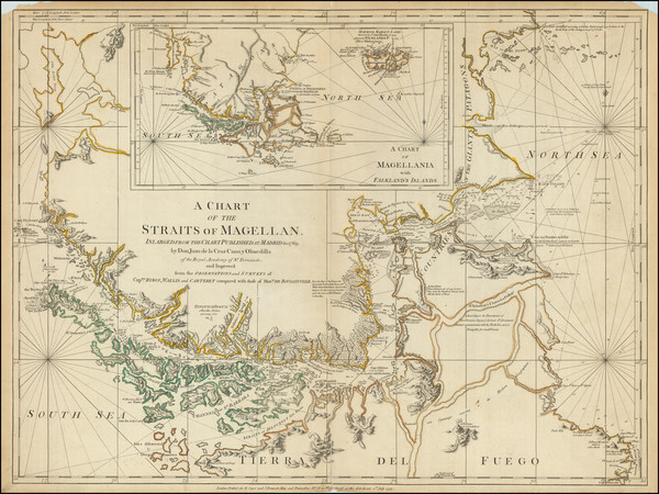 13-Polar Maps, Argentina and Chile Map By Robert Sayer  &  John Bennett