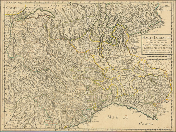 21-Northern Italy Map By Nicolas Sanson