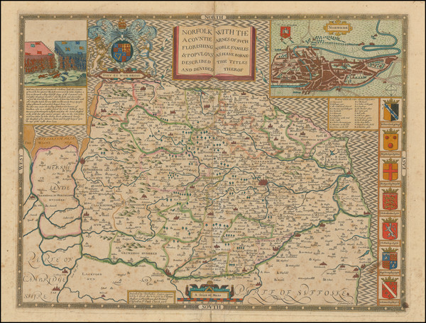 3-British Counties Map By John Speed