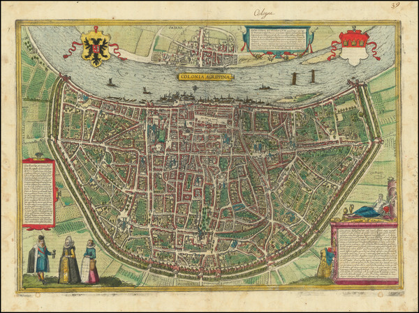 20-Mitteldeutschland Map By Georg Braun  &  Frans Hogenberg