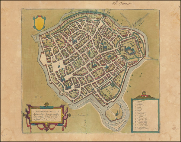 74-Nord et Nord-Est Map By Georg Braun / Frans Hogenberg