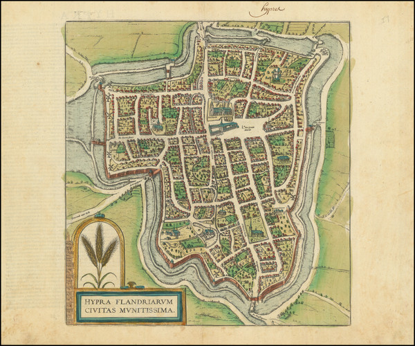 97-Netherlands Map By Georg Braun  &  Frans Hogenberg