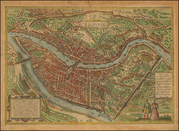 36-Other French Cities Map By Georg Braun  &  Frans Hogenberg