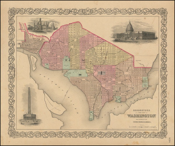 3-Mid-Atlantic and Washington, D.C. Map By Joseph Hutchins Colton