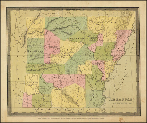 5-Arkansas Map By David Hugh Burr