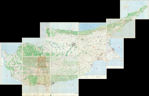 59-Cyprus Map By Geographical Section, War Office (UK)