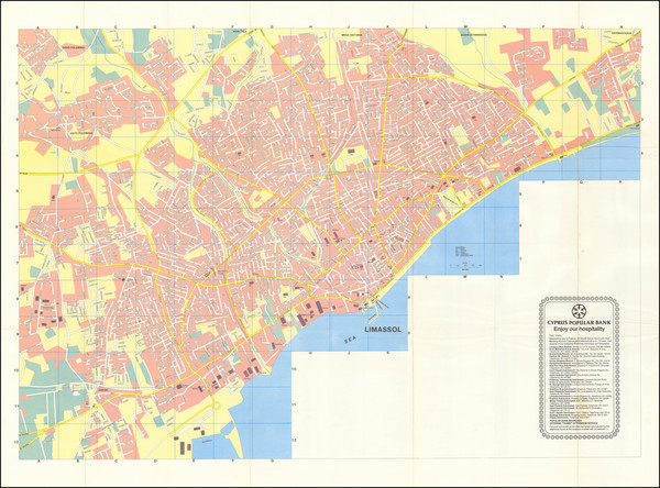 98-Cyprus Map By Cyprus Popular Bank