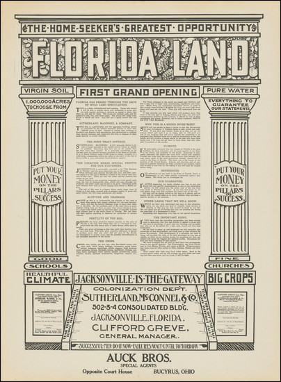 61-Florida Map By Sutherland, McConnel & Co.