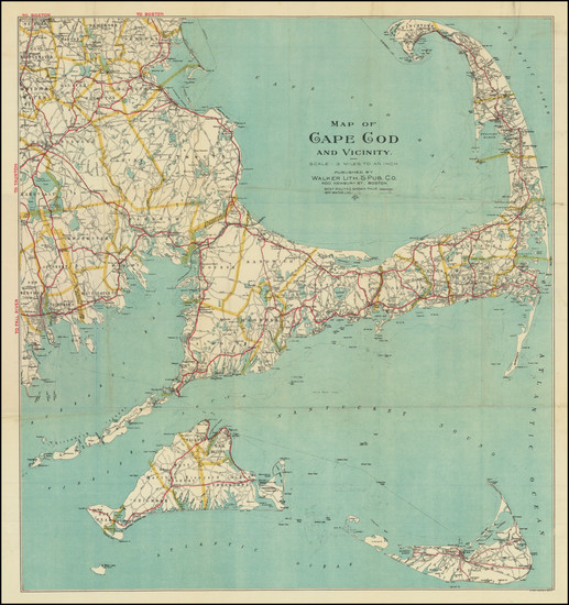 12-Massachusetts Map By George H. Walker & Co.