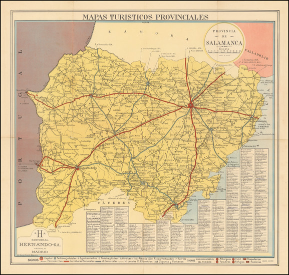 67-Spain Map By Editorial Hernando, S.A.