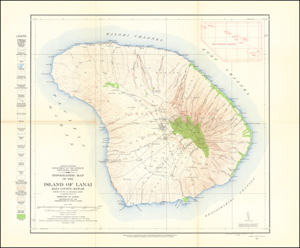 6-Hawaii and Hawaii Map By U.S. Geological Survey