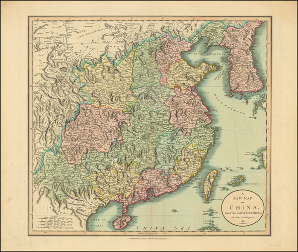 94-China and Korea Map By John Cary