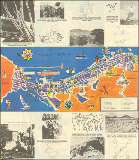 55-African Islands, including Madagascar Map By Junta Porvincial del Turismo, Gran Canaria