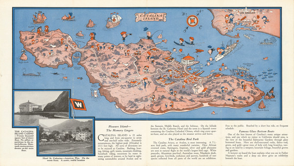 77-Pictorial Maps, California and Los Angeles Map By P. S. McCarty