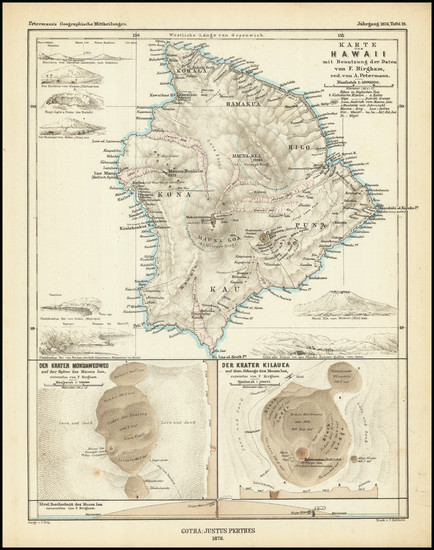 28-Hawaii and Hawaii Map By Augustus Herman Petermann