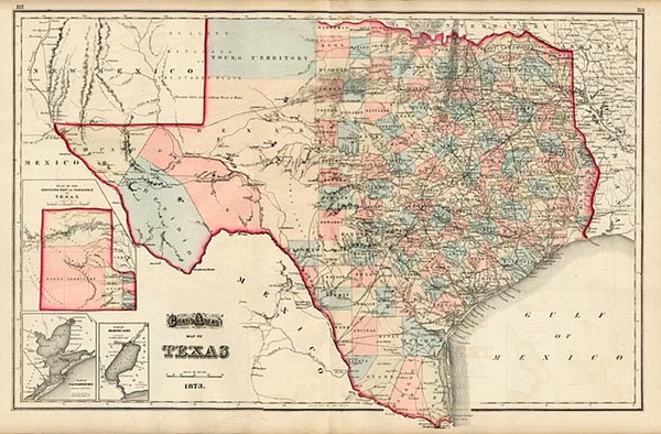 72-Texas Map By O.W. Gray