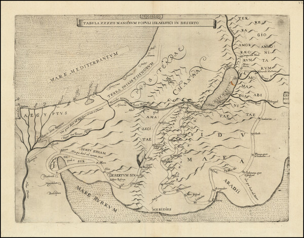 26-Holy Land Map By Augustino Torniello