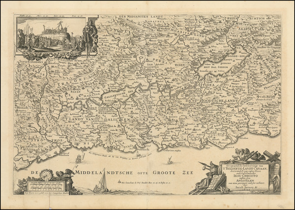 57-Holy Land Map By Jacob Savry