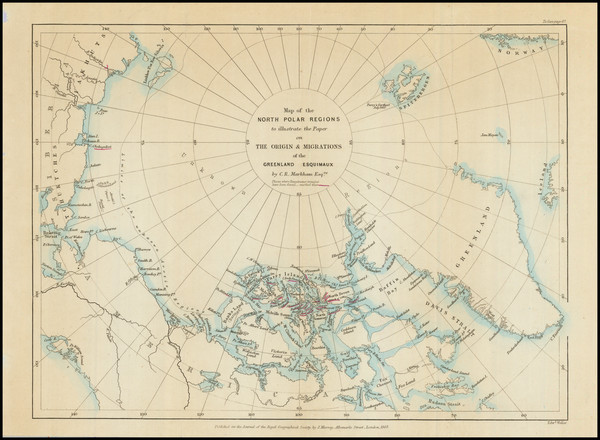 40-Polar Maps Map By Edward Weller  &  Royal Geographical Society