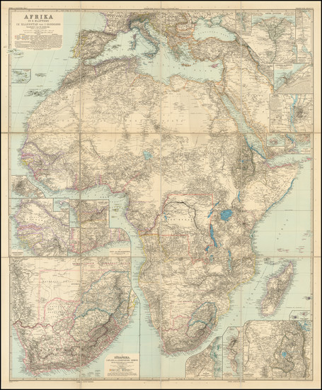 73-Africa Map By R. Luddecke / Justus Perthes