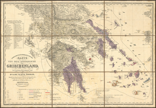 25-Greece Map By Karl Gustav Fiedler