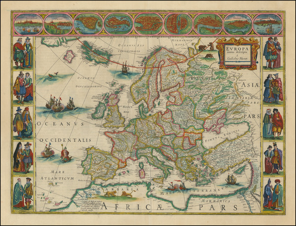 45-Europe Map By Willem Janszoon Blaeu