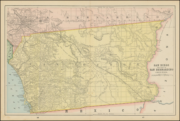 43-California and San Diego Map By Rand McNally & Company