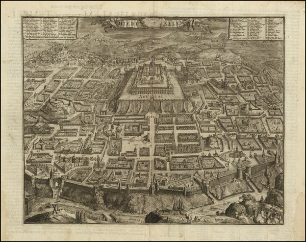 56-Jerusalem Map By Romeyn De Hooghe