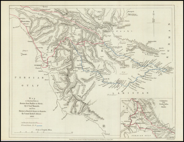 9-Persia & Iraq Map By John Arrowsmith  &  Royal Geographical Society