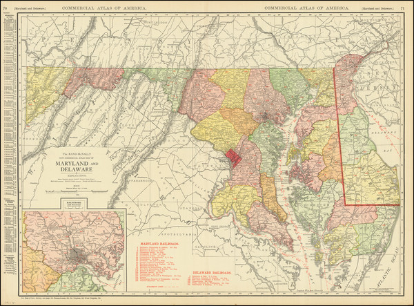 62-Maryland and Delaware Map By Rand McNally & Company