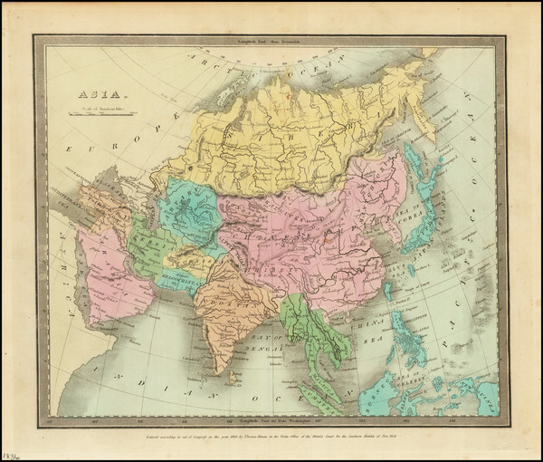 65-Asia Map By David Hugh Burr