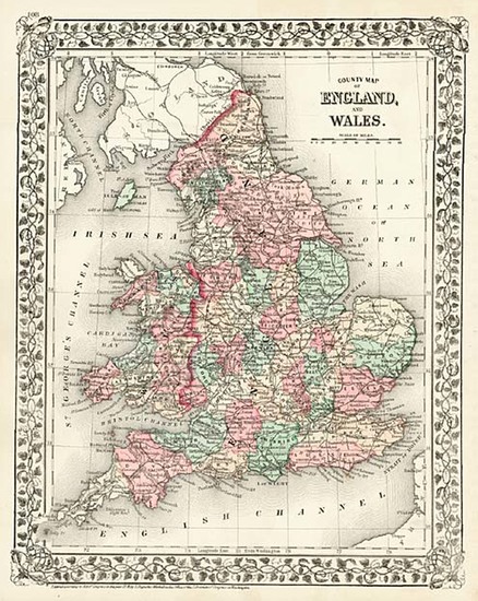 31-Europe and British Isles Map By Samuel Augustus Mitchell Jr.