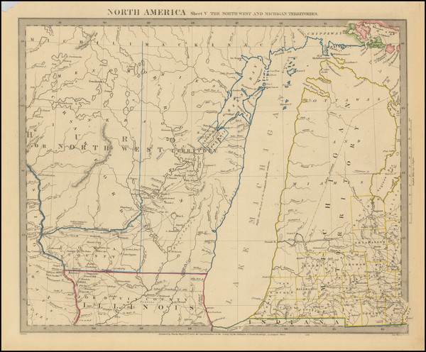 19-Illinois, Michigan and Wisconsin Map By SDUK