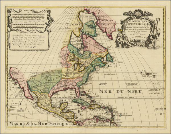 56-North America Map By Reiner & Joshua Ottens