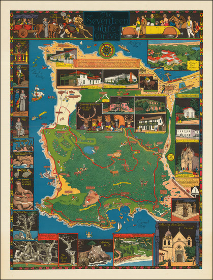 66-Pictorial Maps, California and Other California Cities Map By Jo Mora