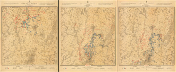 91-Mid-Atlantic, Pennsylvania and Civil War Map By John B. Bachelder