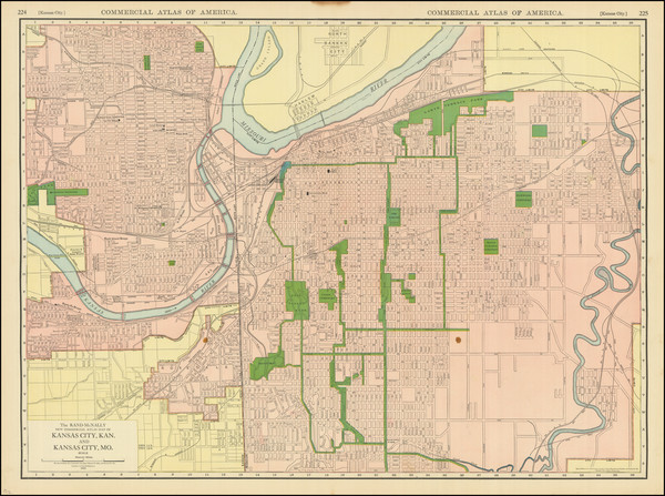 20-Kansas and Missouri Map By Rand McNally & Company