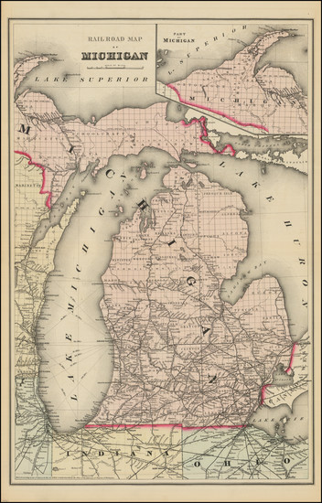 73-Michigan Map By O.W. Gray