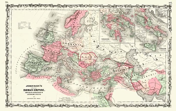 62-Europe, Europe, Balkans, Mediterranean, Asia and Middle East Map By Benjamin P Ward  &  Alv