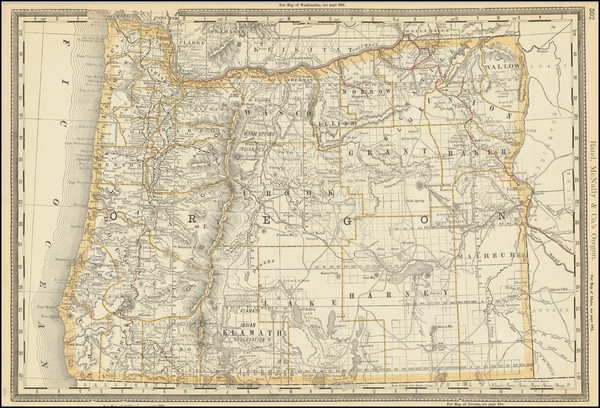 54-Oregon Map By Rand McNally & Company