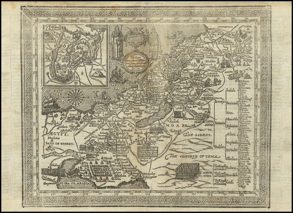 37-Holy Land Map By John Speed