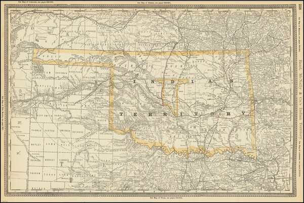 89-Oklahoma & Indian Territory Map By Rand McNally & Company