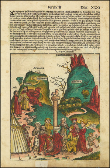 21-Holy Land and Prints & Drawings Map By Hartmann Schedel