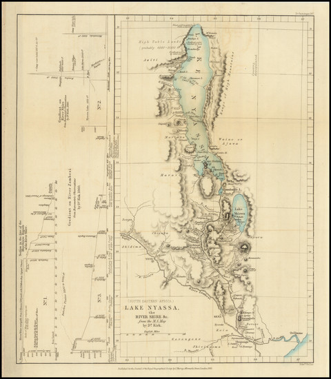 73-East Africa Map By Royal Geographical Society  &  Edward Weller