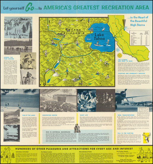 73-Pictorial Maps and Other California Cities Map By Truckee-Donner Chamber of Commerce  &  Gr