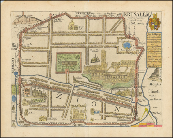 68-Jerusalem Map By Thomas Fuller