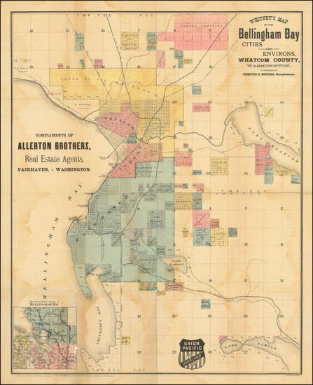 28-Washington Map By W.H. Whitney